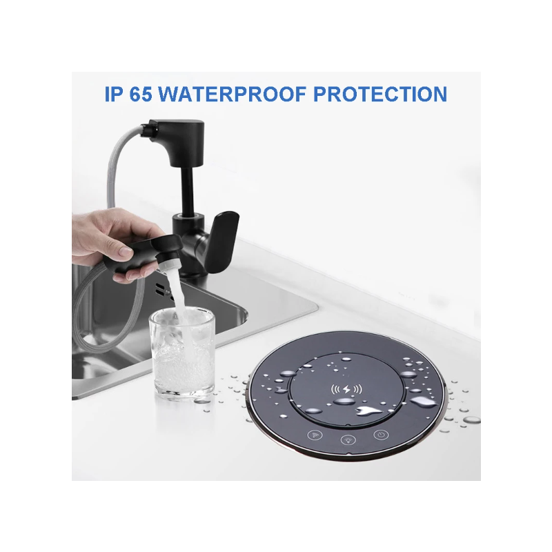 VENSTPOW Elektriske Løftestik Skjult Bordplade motoriseret pop-up stikkontakt med USB trådløs opladning hjemmekontor