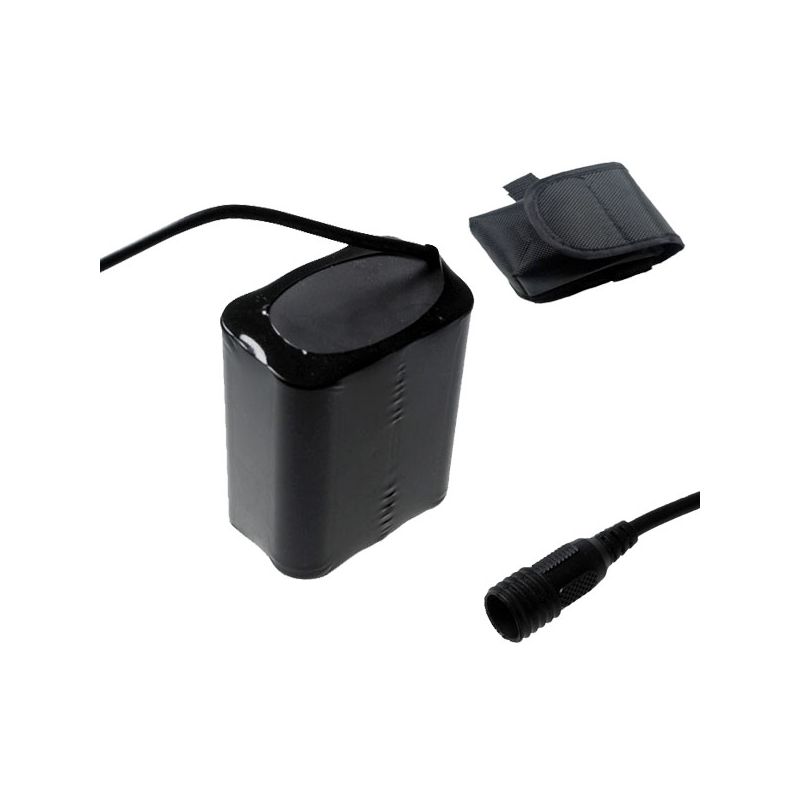 Skrue Fixed Interface 8.4V 6x18650 cykellygte batteri med 13200mAh kompakt sort design til udendørs pendling