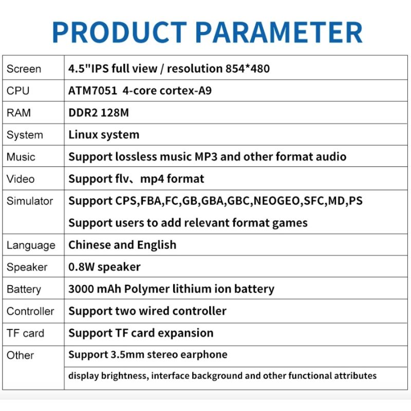 POWKIDDY X39pro håndholdt videospilkonsol med 4,3 tommer IPS skærm PS1 støtte og bærbar nostalgi gaming oplevelse