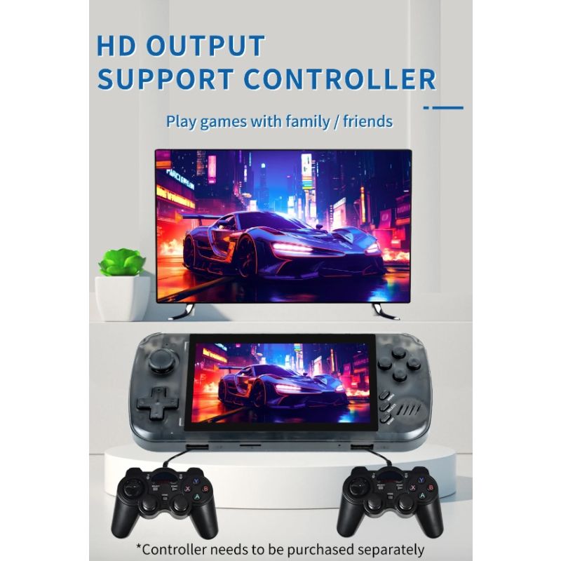 POWKIDDY X39pro håndholdt videospilkonsol med 4,3 tommer IPS skærm PS1 støtte og bærbar nostalgi gaming oplevelse