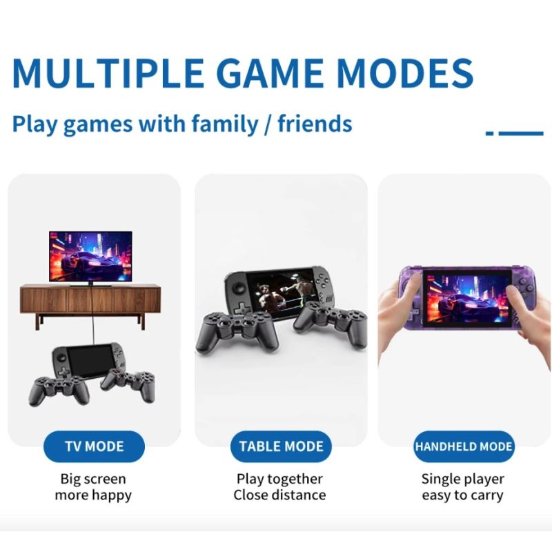 POWKIDDY X39pro håndholdt videospilkonsol med 4,3 tommer IPS skærm PS1 støtte og bærbar nostalgi gaming oplevelse