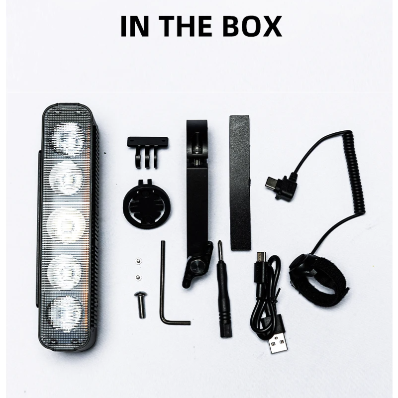 XOSS XL3000 Cykelforlygte 3000 Lumen TypeC Genopladelig Vandtæt 10 Tilstande For Bedre Synlighed og Sikkerhed