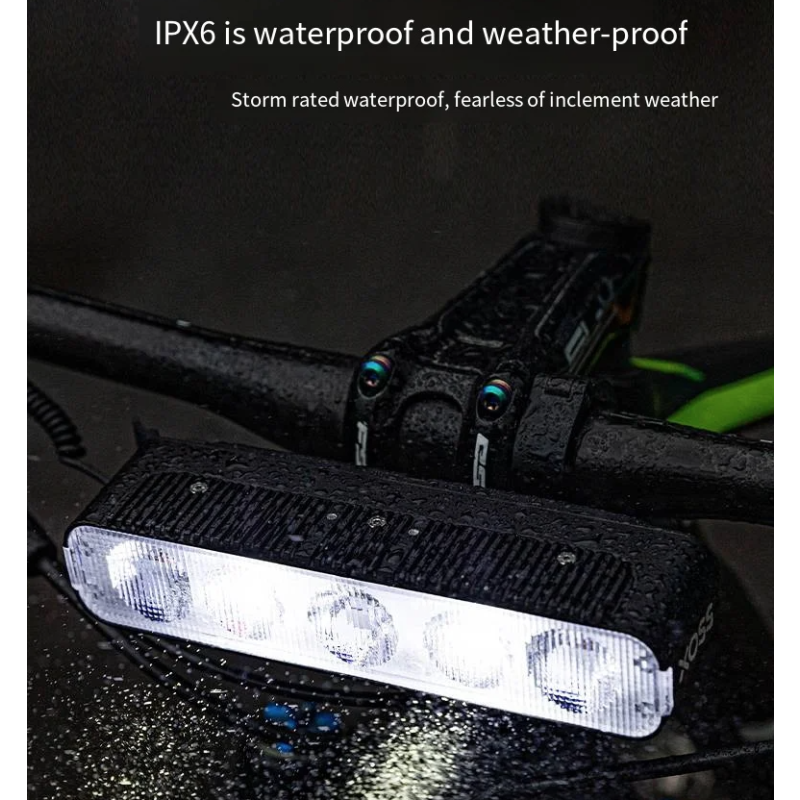 XOSS XL3000 Cykelforlygte 3000 Lumen TypeC Genopladelig Vandtæt 10 Tilstande For Bedre Synlighed og Sikkerhed