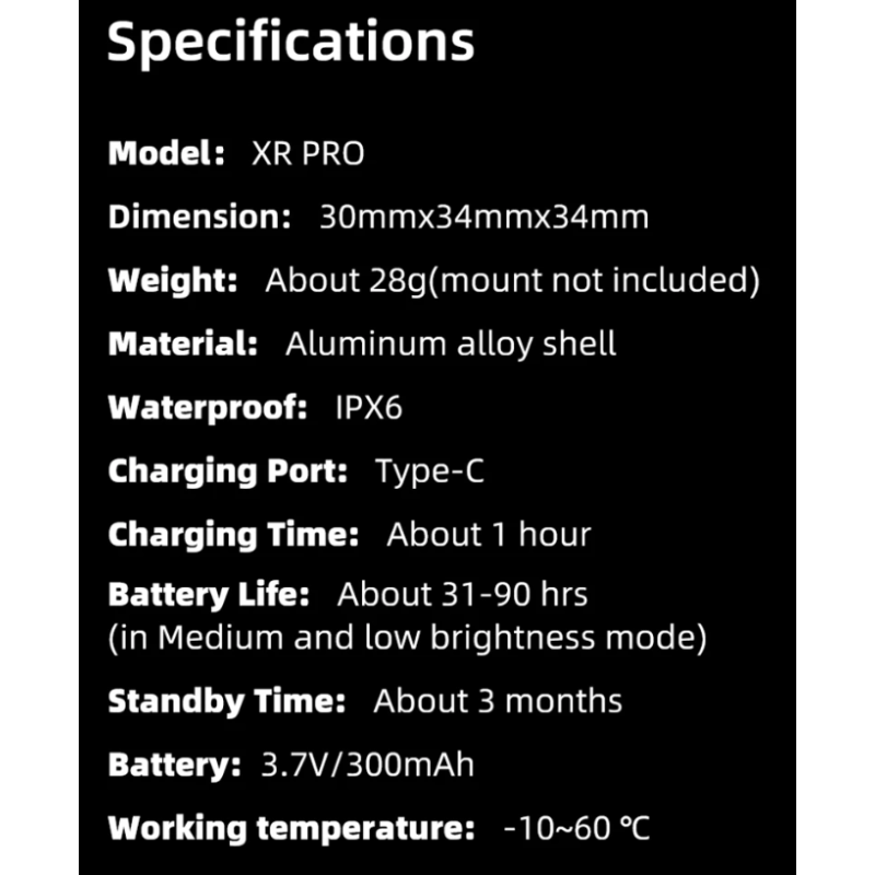 XOSS XR Pro Cykelbaglygte med Smart Automatisk Bremsedetektion LED Opladning Vandtæt Cykeltilbehør