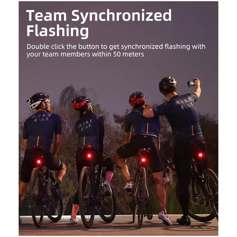 XOSS XR Pro Cykelbaglygte med Smart Automatisk Bremsedetektion LED Opladning Vandtæt Cykeltilbehør