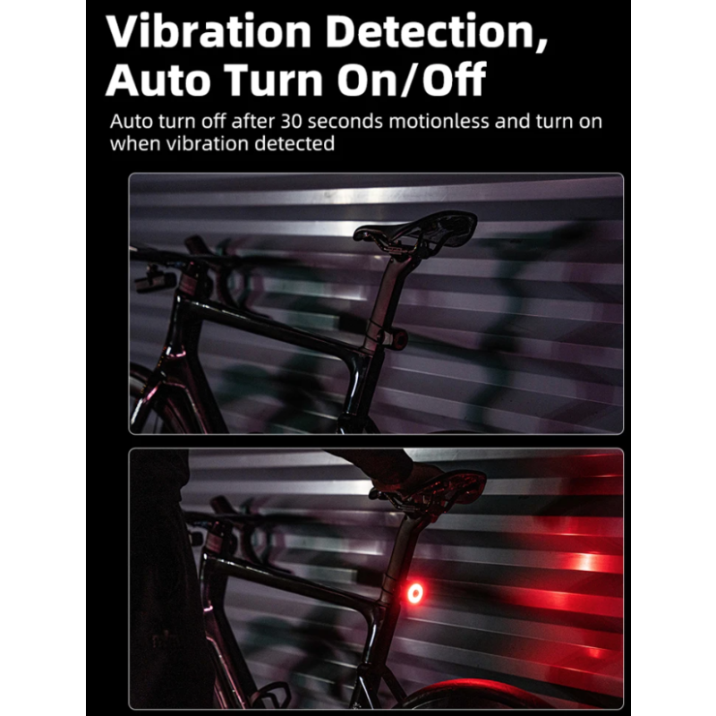 XOSS XR Pro Cykelbaglygte med Smart Automatisk Bremsedetektion LED Opladning Vandtæt Cykeltilbehør