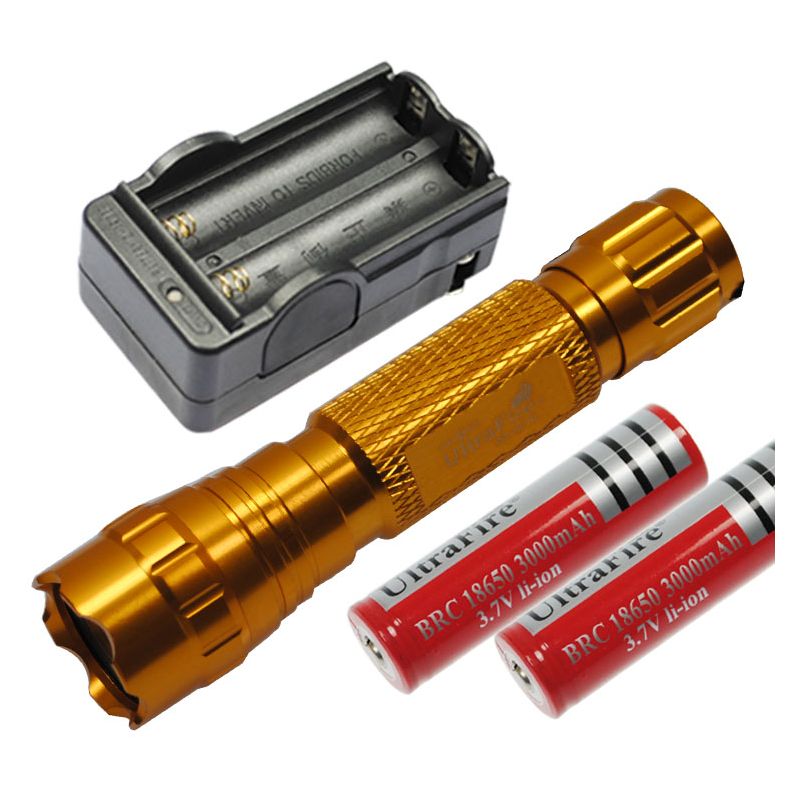 UltraFire 501b LED lommelygte 1300 Lumens til udendørsentusiaster med fem lysfunktioner og aluminiumdesign