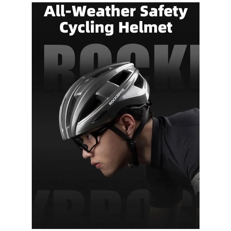 ROCKBROS cykelhjelm med genopladelig LED-baglygte ultralet integrally-støbt MTB og landevejscykling sikkerhed