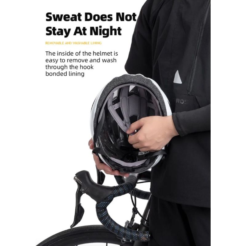 ROCKBROS cykelhjelm med genopladelig LED-baglygte ultralet integrally-støbt MTB og landevejscykling sikkerhed