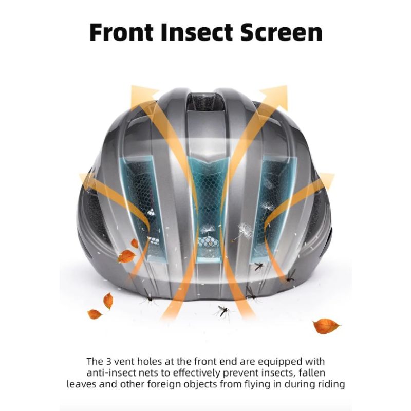 ROCKBROS cykelhjelm med genopladelig LED-baglygte ultralet integrally-støbt MTB og landevejscykling sikkerhed