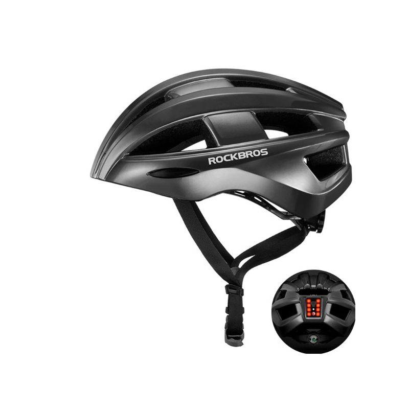 ROCKBROS cykelhjelm med genopladelig LED-baglygte ultralet integrally-støbt MTB og landevejscykling sikkerhed