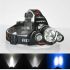Boruit RJ-3000 LED forlygte T6 hvid lys 1000 lumens udendørs belysning og eventyr udstyr vandtæt lys