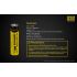 Nitecore 18650 Li-ion batteri NL1826 2600mAh 3.7V til lommelygter og kameraer pålidelig og hurtig opladning
