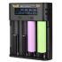 YONII D4 Universal 4-Slot LCD Oplader til 18650 21700 Lithium & AA AAA Ni-MH Batteri USB Oplader