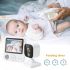AMB900 video babyalarm 2,8 tommer 720P babykamera 4X zoom tovejs samtaleanlæg spædbørns overvågning