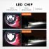 CO LIGHT 7 Tommer LED Forlygter H4 DRL med Gul Angel Eye til Jeep Wrangler Lada Niva 4x4 Holdbar Opgradering