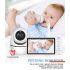ABM501 video babyalarm 5,0 tommer LCD to-vejs lyd natvision bærbar 2,4G trådløs temperaturovervågning musik
