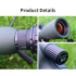25-75x60 ED Spottingskop | Monokulært Bak4 Prisme Teleskop til Fuglekiggeri & Natur | Vandtæt & Fotosynkronisering