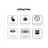 LED skrivebordslampe med kalender USB touch natlys penneholder øjenbeskyttelse justerbar lysstyrke soveværelseslampe