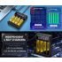 USB batteri smart oplader med LCD display til 18650 3,7V genopladelige og Ni-MH AA AAA batterier