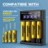 USB batteri smart oplader med LCD display til 18650 3,7V genopladelige og Ni-MH AA AAA batterier
