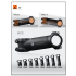 TOSEEK MTB cykelstyrspindel 28.6mm letvægts aluminium carbon justerbar vinkel til cykelentusiaster i mat sort
