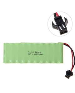 12V AA 1800mAh Ni-MH genopladeligt batteri stort SM-stik miljøvenligt til alsidig batterianvendelse
