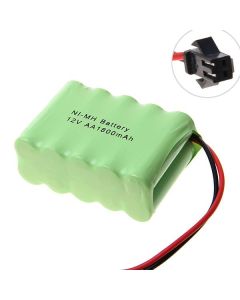 12V AA 1800mAh Ni-MH genopladeligt batteri SM-stik miljøvenlig energiløsning til legetøj stabil ydeevne