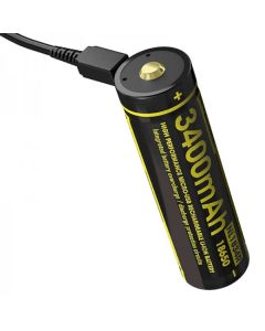 NITECORE NL1834R 18650 genopladeligt batteri Micro-USB letvægts camping elektronik høj kapacitet 3400mAh
