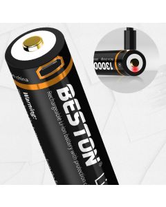 BESTON 18650 3.7V 3500mAh Micro USB genopladeligt lithiumbatteri høj kapacitet til udendørs aktiviteter og gør-det-selv