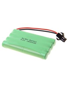 9,6V AA Ni-MH 1800mAh genopladeligt batteri med SM-stik miljøvenligt høj ydeevne til fjernstyret køretøj