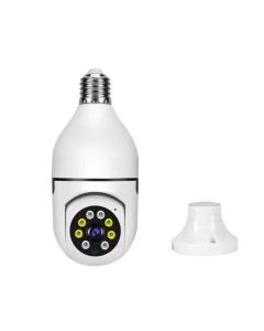 5G Wifi E27 Pære Overvågningskamera Night Vision Fuldfarve Automatisk menneskelig sporing 4X Digital Zoom Video Security Monitor Cam