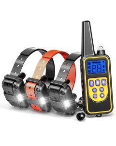 800YD Electric Remote Dog Training Collar Vandtæt Genopladeligt LCD Display til all Størrelse BEEP Shock Vibration Mode