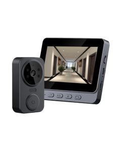 M12 Trådløs Videodørklokke med 4,3'' IPS Skærm og Avancerede Dørklokkefunktioner Problemfri Installation