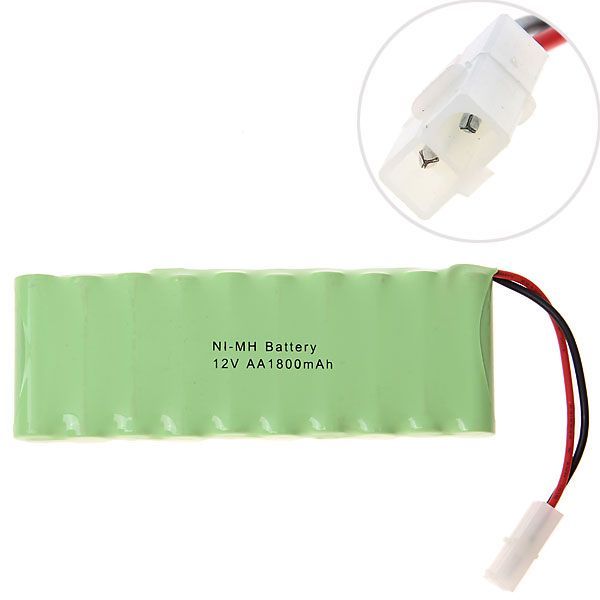 Miljøvenlig 12V AA 1800mAh Ni-MH genopladelig batteripakke til strøm til holdbar legetøjsbil og fjernbetjening