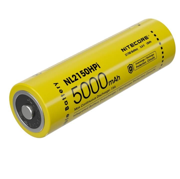 NITECORE NL2150HPi 5000mAh 21700 Li-ion genopladeligt batteri Høj ydeevne til lommelygte og vape