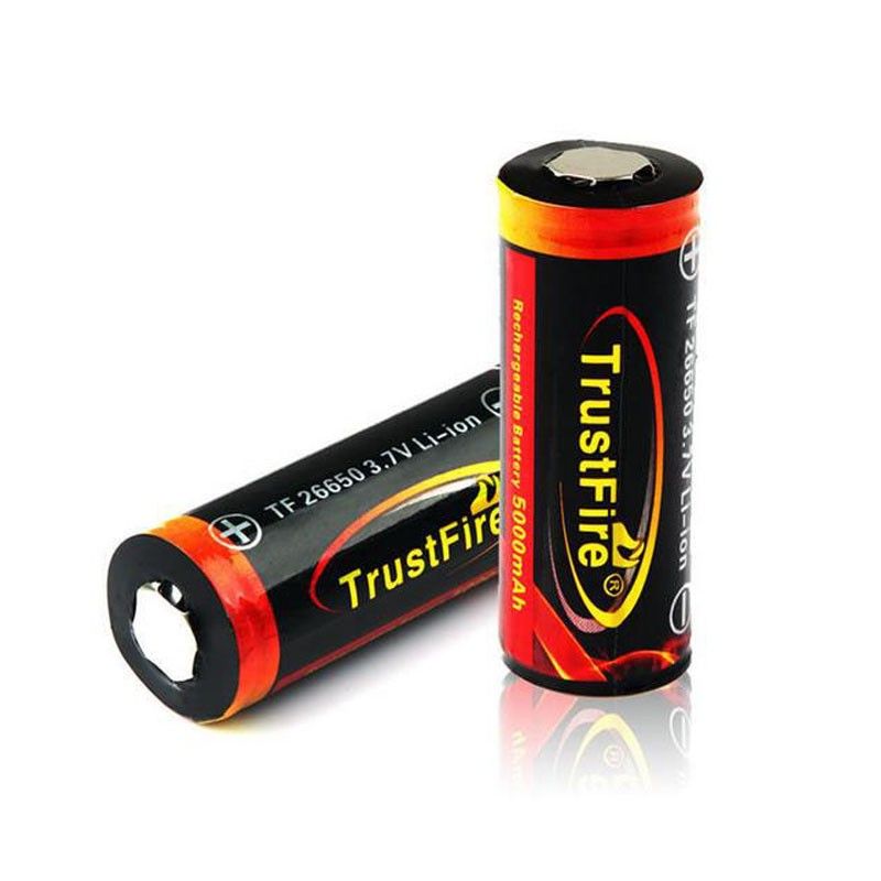 TrustFire TF 26650 3.7V 5000mAh Beskyttet Genopladeligt Li-ion Batteri Langtidsholdbar Miljøvenlig Strømløsning