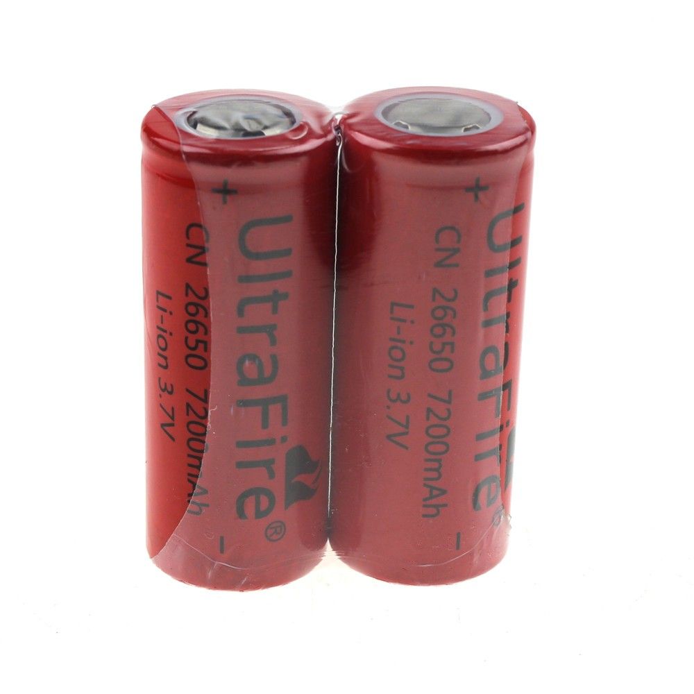 UltraFire CN 26650 3.7V 7200mAh Ubeskyttet Li-ion Lommelygte og Dampningsbatteri til Strømentusiaster