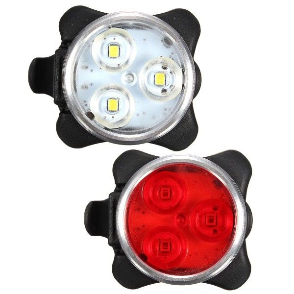 USB genopladelig cykellygte HJ-030 3 LED 4 tilstande vandtæt forlygte cykelsikkerhed perfekt til natteture