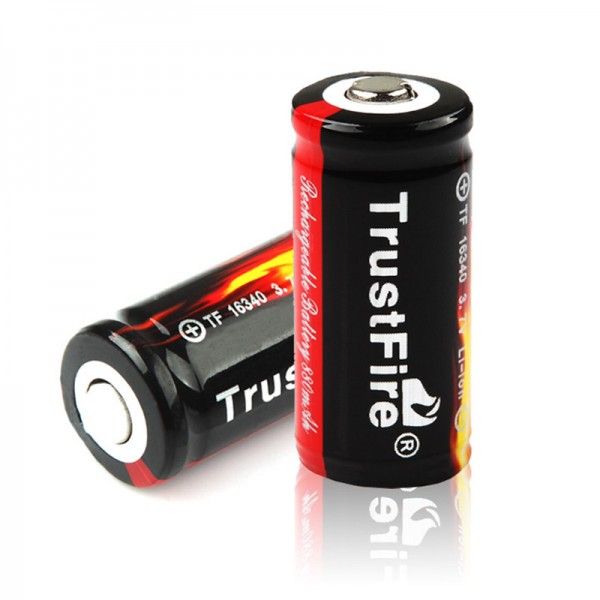 TrustFire 16340 CR123A 3.7V 880mAh genopladeligt, beskyttet, miljøvenligt batteri til kameraer og medicinsk udstyr