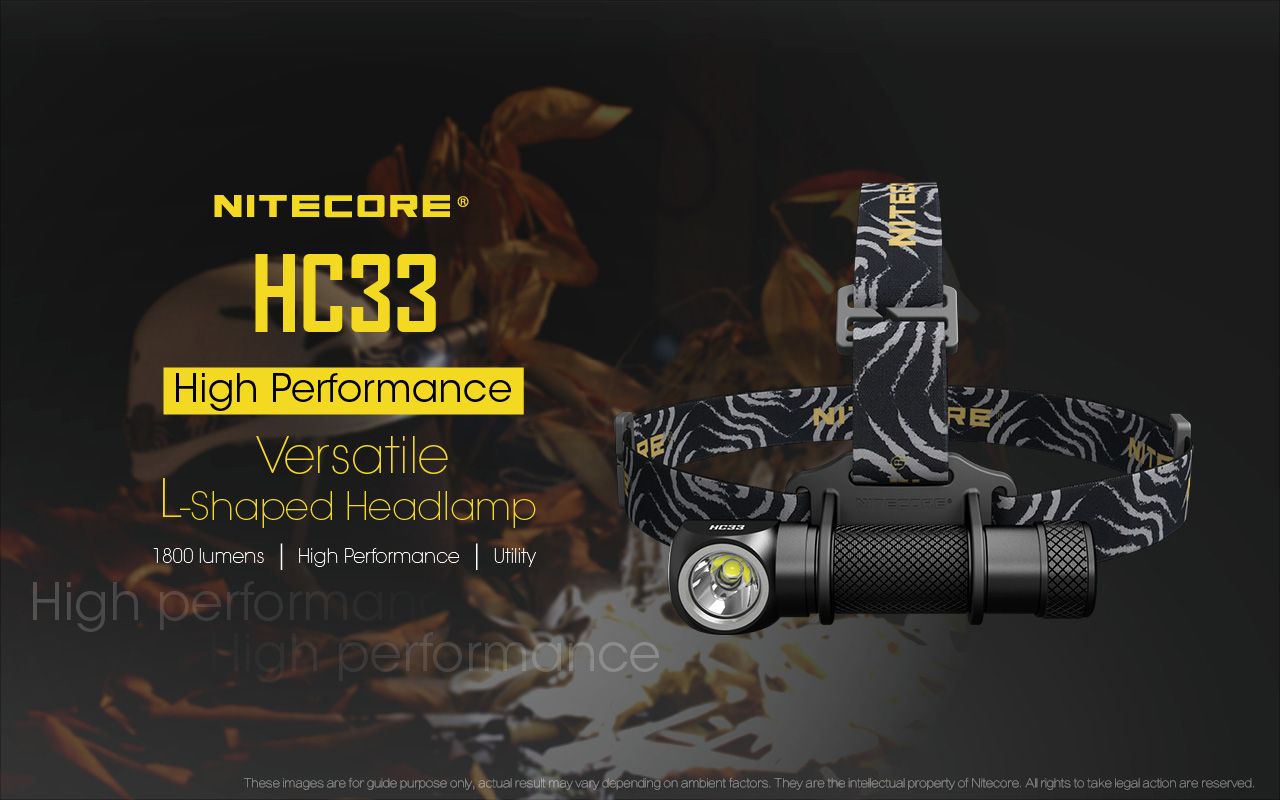 Nitecore HC33 XHP35 1800 Lumens LED Pandelampe Håndfri Belysning til Udendørs Vandring og Natarbejde