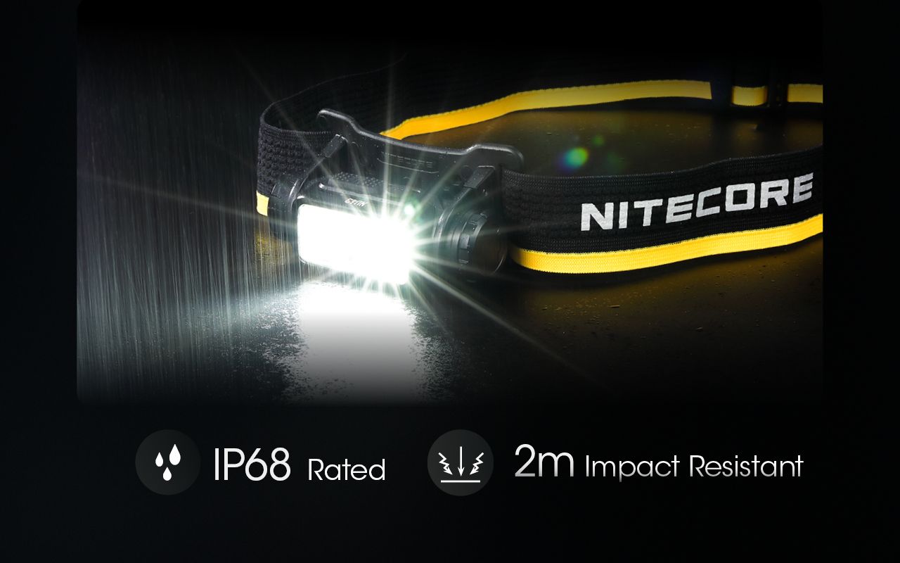 NITECORE NU43 Genopladelig Pandelampe 1400 Lumens Rødt Hvidt Lys Lang Batterilevetid Udendørs Campingudstyr