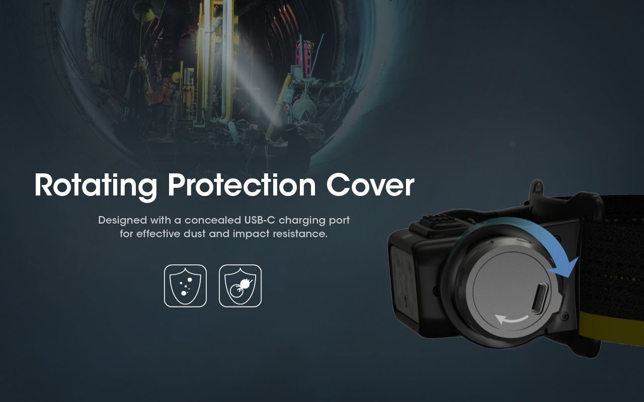 Nitecore NU50 1400 Lumens LED-pandelygte til vandring, letvægts genopladelig pandelygte med lang batteritid