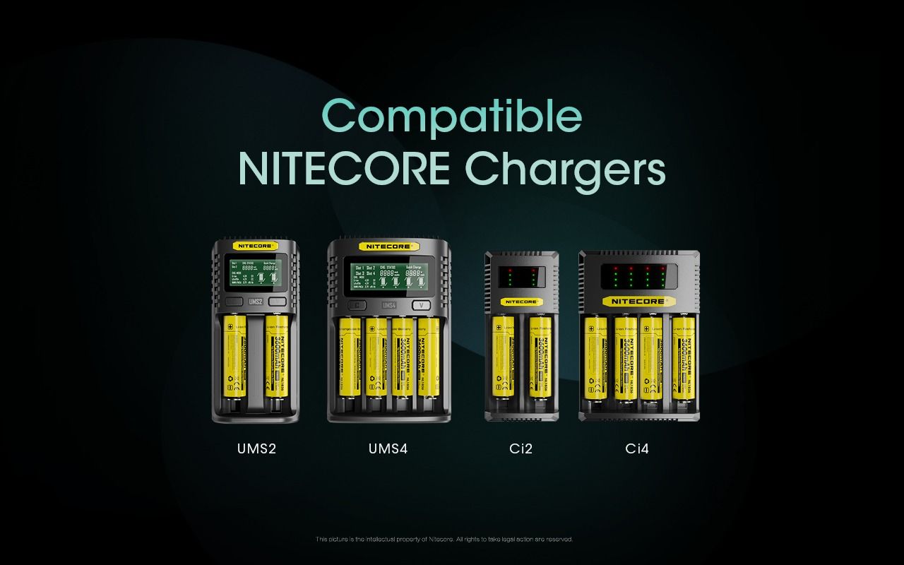 Nitecore 18650 NL1836 3600mAh Li-ion genopladeligt batteri