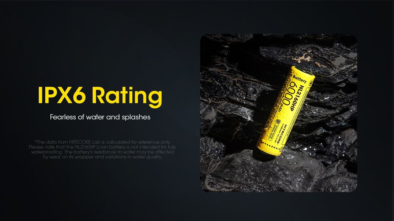 NITECORE NL2160HP 6000mAh 3.6V 21700 USB-C Li-ion Genopladeligt Batteri Høj Kapacitet Bærbar Strømkilde