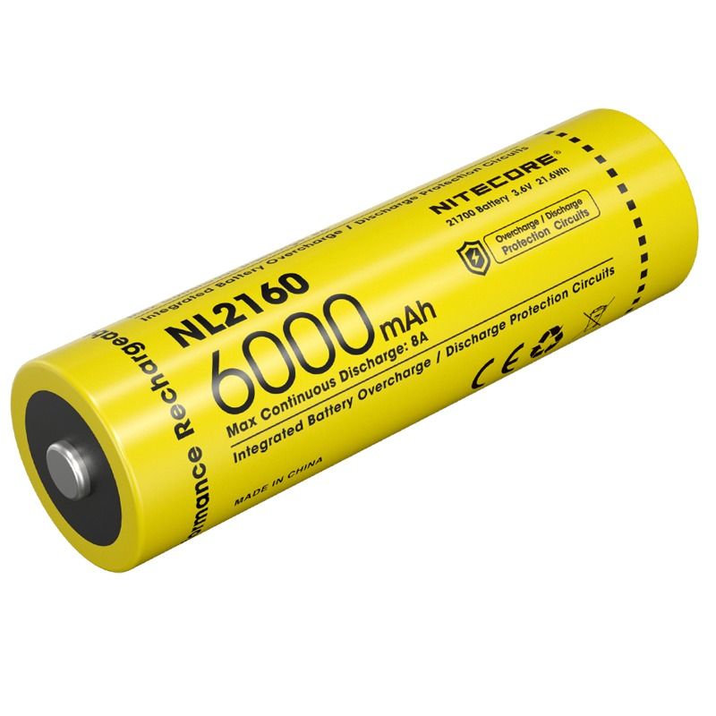 NITECORE NL2160 6000mAh 21700 Li-ion genopladeligt batteri