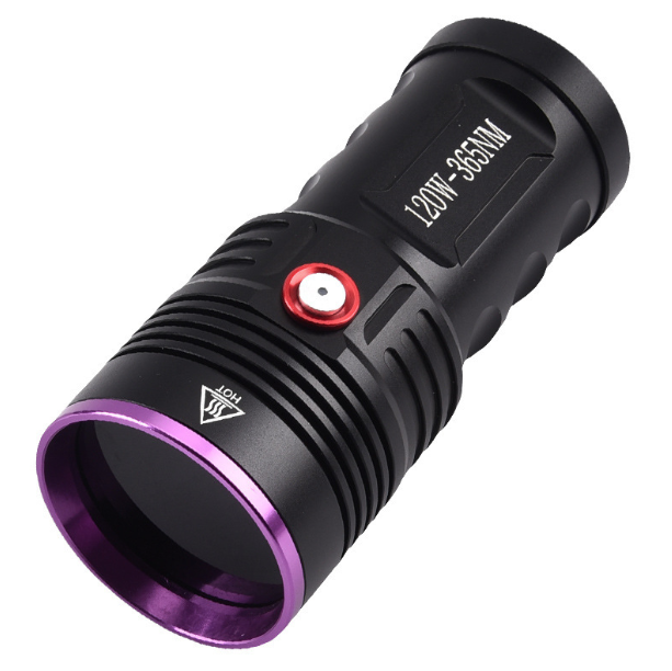 365nm UV Flashlight 120W USB-C Rechargeable Black Light with UV Glasses for Pet Urine Detection