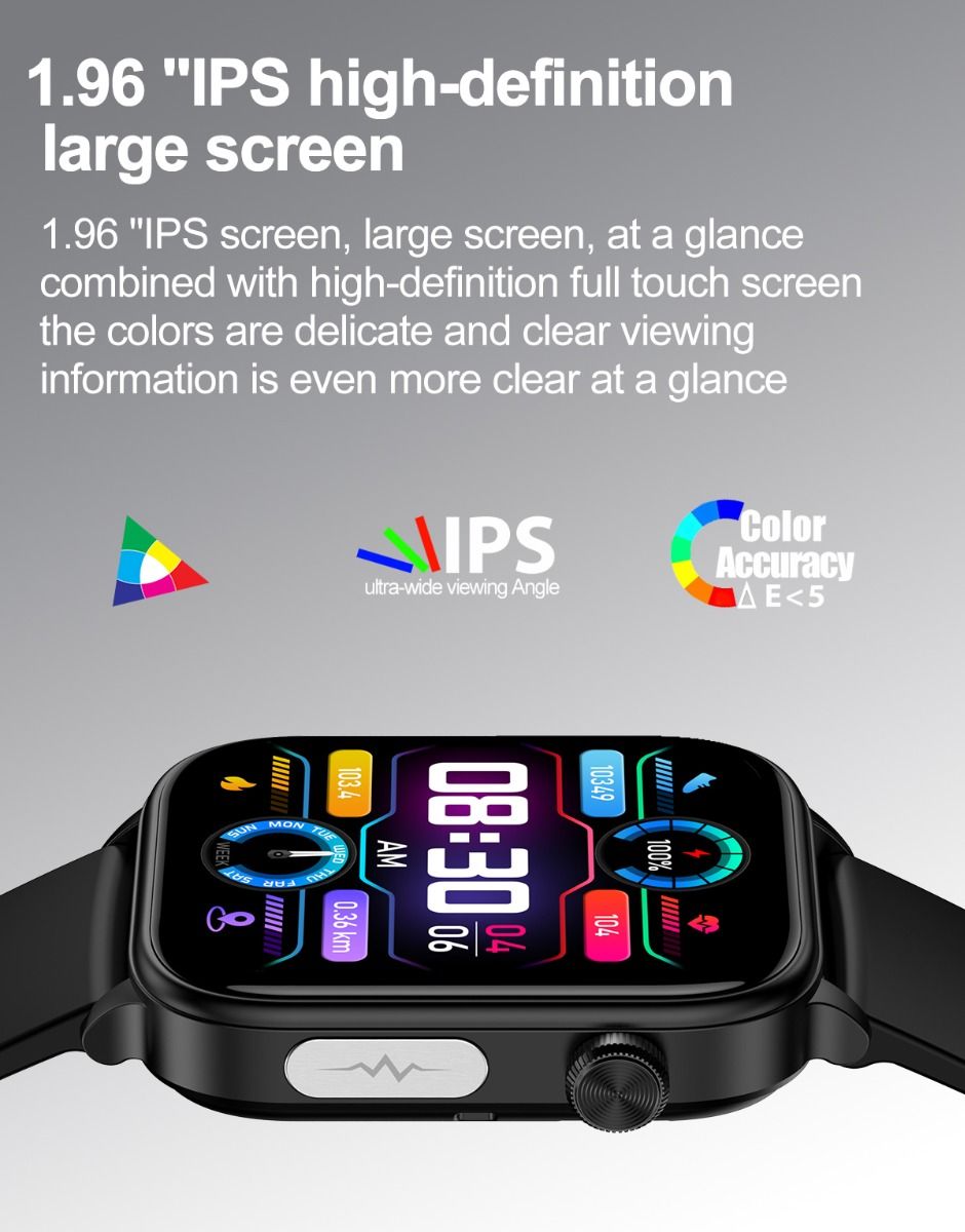 ET570 Blodsukker Smart Watch EKG Puls Blodtryk Smartwatch