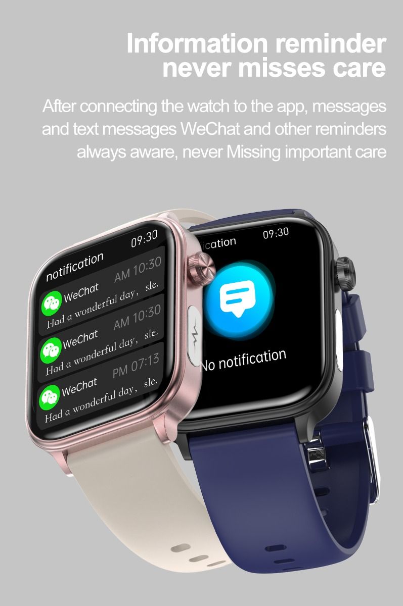 ET570 Blodsukker Smart Watch EKG Puls Blodtryk Smartwatch