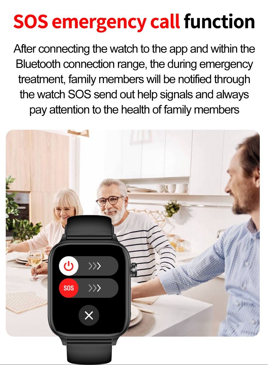 ET570 Blodsukker Smart Watch EKG Puls Blodtryk Smartwatch